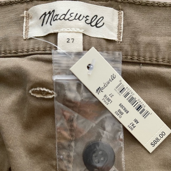 NEW Madewell Tan Stovepipe Fatigue Pants Tencel Lyocell Edition US 27 - Picture 8 of 9